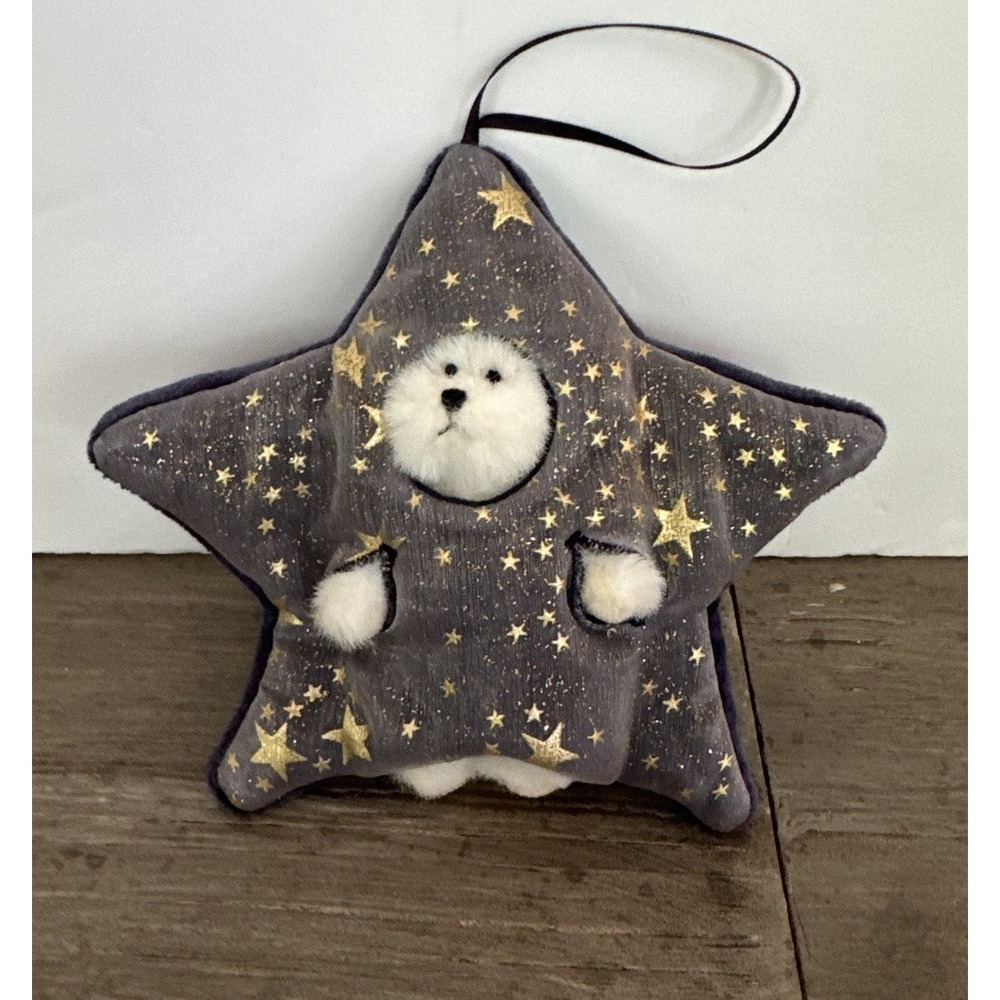 Boyd's Bear Christmas Ornament Starr E. Night #9695HM Plush Bear 2002